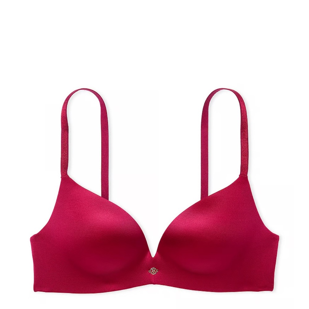 Victoria’s Secret 38C So Obsessed Smooth Wireless Push-Up Bra in Campari Red NWT